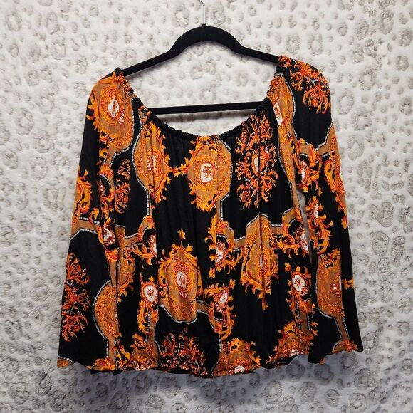 Lascana for Venus Women’s XL Flare Sleeve off the Shoulder Top - Picture 3 of 9